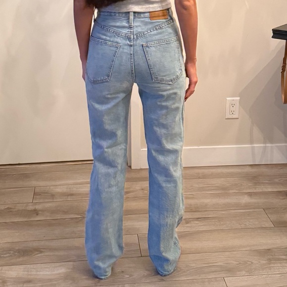 Denim Forum Light Blue Straight Leg Jeans - Picture 2 of 3